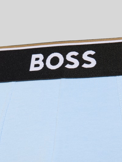 Produktfoto, Slim Fit Boxershorts aus Baumwoll-Mix im 3er-Pack Modell 'POWER' von BOSS, Optik: Unifarben, Label-Bund, Materialverarbeitung: Jersey-Stretch