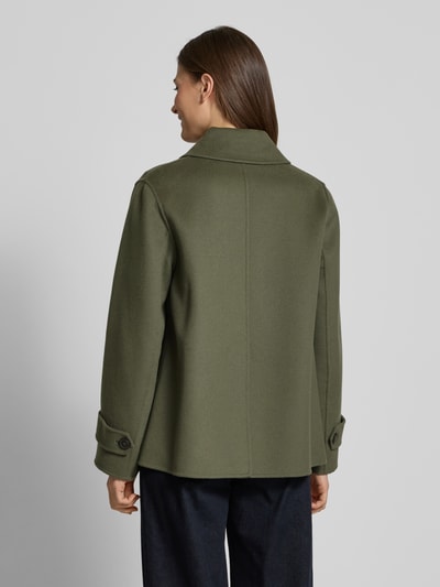 Weekend Max Mara Schurwolljacke mit Umlegekragen Modell 'AFONE' Khaki 5