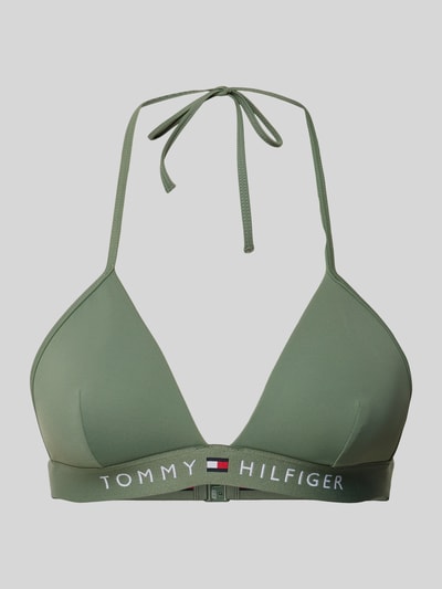 TOMMY HILFIGER Triangelbeha met elastische band met logo Olijfgroen - 1