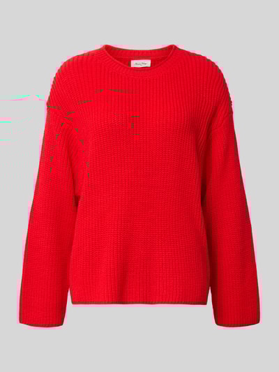 American Vintage Gebreide pullover met ronde hals, model 'CRASHWAY' Rood - 2