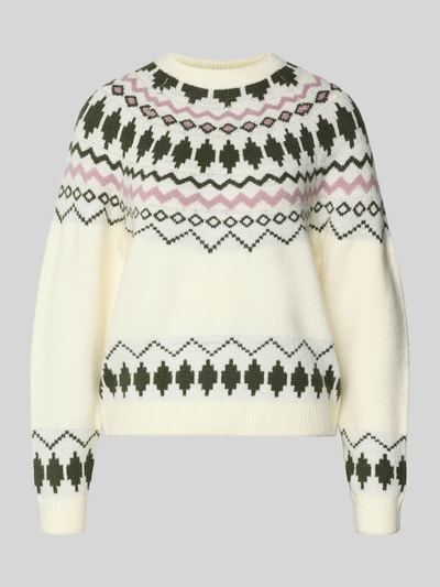 Vila Strickpullover mit Rundhalsausschnitt Modell 'PEYSA' Offwhite 2