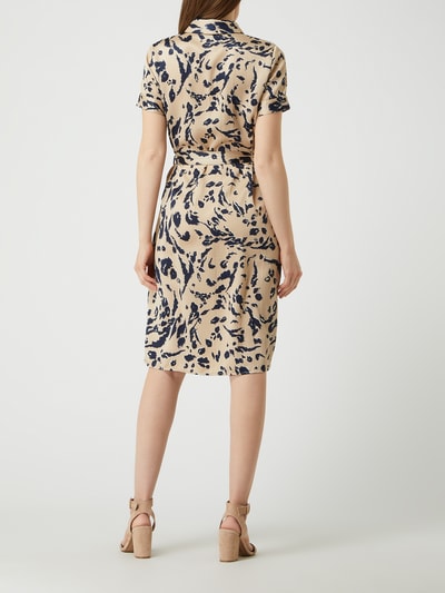 Vero Moda Blousejurk met all-over motief, model 'Hailey' Zwart - 4