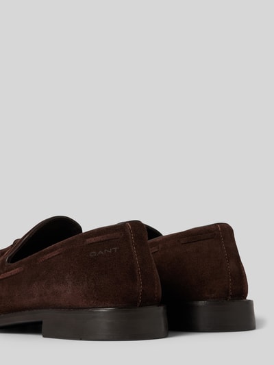 Gant Loafers van leer, model 'Lozham' Middenbruin - 2