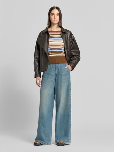 Weekend Max Mara Loose Fit Pullover aus reiner Baumwolle Modell 'ZINNIA' Mittelbraun 1