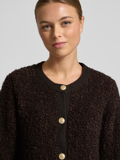 Smith and Soul Strickjacke mit Woll-Anteil Dunkelbraun 3
