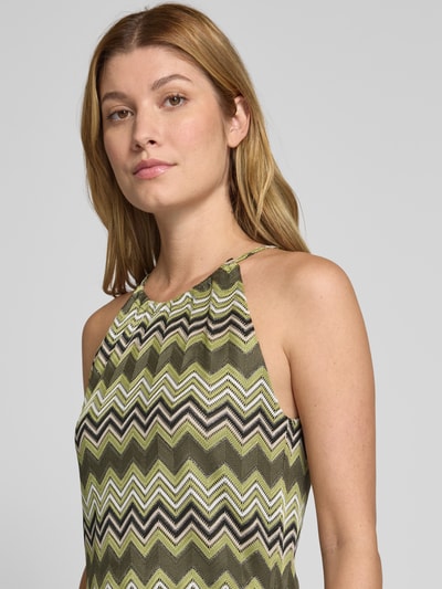 comma Jumpsuit mit Strukturmuster Gruen 3