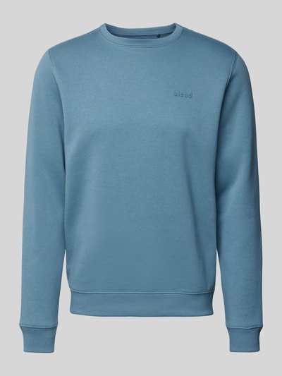 Blend Sweatshirt mit gerippten Abschlüssen Modell 'Downton' Hellblau 1