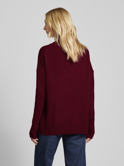 (The Mercer) N.Y. Gebreide pullover van kasjmier met opstaande kraag Bordeaux - 5