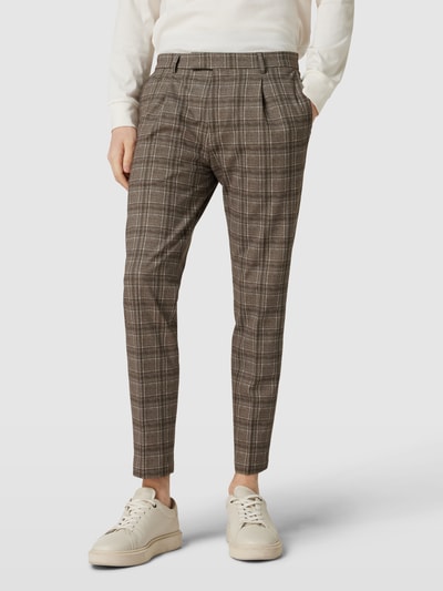 Cinque Chino mit Tartan-Karo Modell 'Sapo' Taupe 4