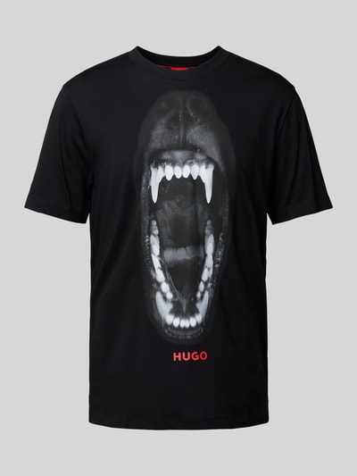 HUGO T-Shirt mit Motiv-Print Modell 'Dayaking' Black 2