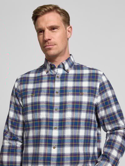 Christian Berg Men Koszula casualowa o kroju regular fit z kołnierzykiem typu button down Petrol 3