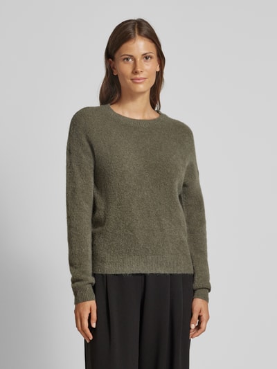 MSCH Copenhagen Gebreide pullover met ronde hals, model 'Festina Hope' Rietgroen - 4