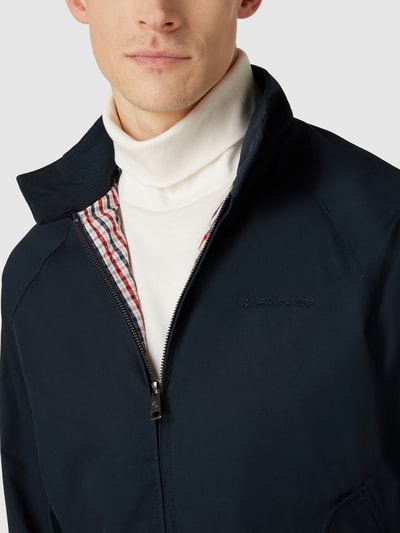 BEN SHERMAN Kurtka z raglanowymi rękawami model ‘SIGNATURE HARRINGTON’ Ciemnoniebieski 3