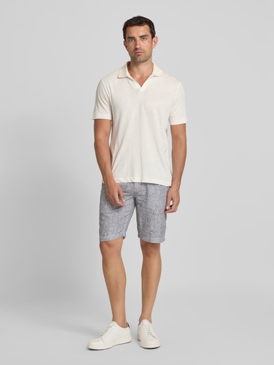 Colours & Sons Regular Fit Leinenshorts mit Gesäßtaschen Dunkelgrau 1