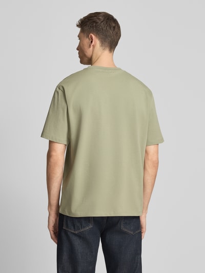 Lindbergh Oversized t-shirt z okrągłym dekoltem Oliwkowy 5