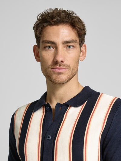 MCNEAL Regular Fit Freizeithemd mit Polokragen Dunkelblau 3