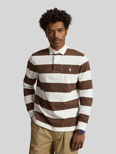 Polo Ralph Lauren Sweatshirt mit Kontrastkragen Mittelbraun 4