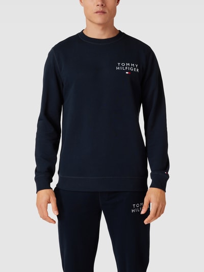 Tommy Hilfiger Sweatshirt met ribboorden, model 'TRACK TOP HWK' Donkerblauw - 4