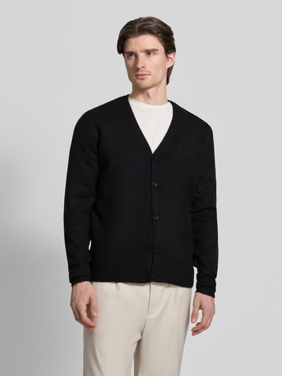Casual Friday Strickjacke mit Knopfleiste Modell 'HEINE' Black 4