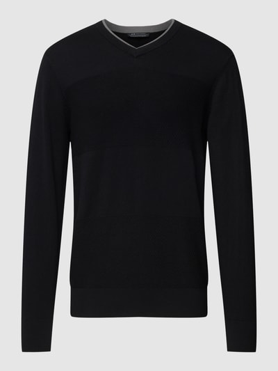 ARMANI EXCHANGE Strickpullover mit V-Ausschnitt Schwarz 2
