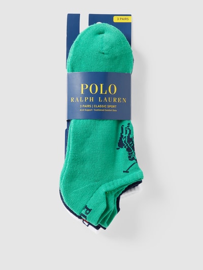 Polo Ralph Lauren Underwear Krótkie skarpety z nadrukiem z logo w zestawie 3 szt. Zielony 3