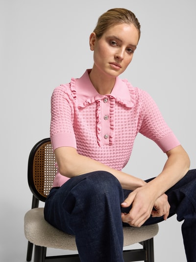 Essentiel Strickshirt mit Lochmuster Modell 'Hemirates' Pink 3