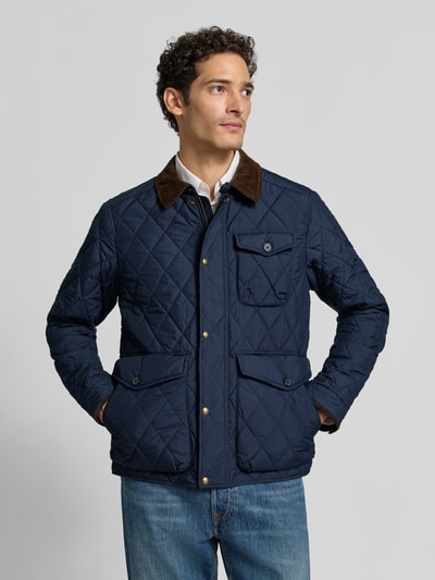 Polo Ralph Lauren Regular Fit Steppjacke mit Druckknopfleiste Marine 4