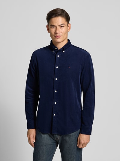 Tommy Hilfiger Regular Fit Cord-Hemd aus reiner Baumwolle Marine 4