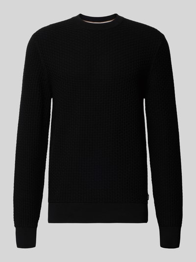 BOSS Regular fit gebreide pullover van puur katoen, model 'IMBERTO' Zwart - 2