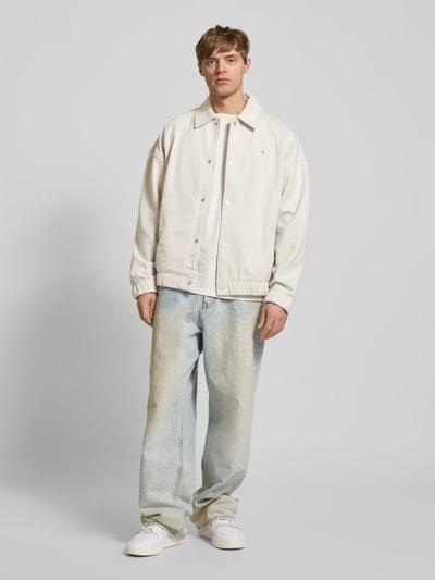 Calvin Klein Jeans Sweatjacke mit Label-Patch Offwhite 1