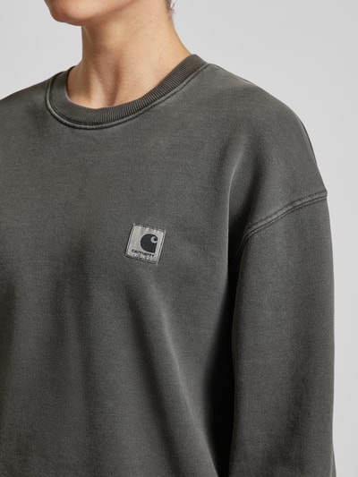 Carhartt Work In Progress Sweatshirt mit Label-Detail Modell 'NELSON' Black 3