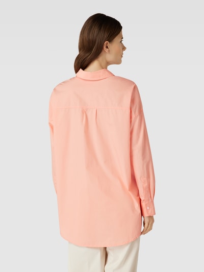 Drykorn Oversized Hemdbluse mit Brusttasche Apricot 5