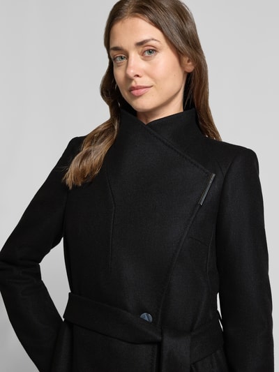 Ted Baker Kurzmantel aus Woll-Mix mit Bindegürtel Modell 'ROSESS' Black 3