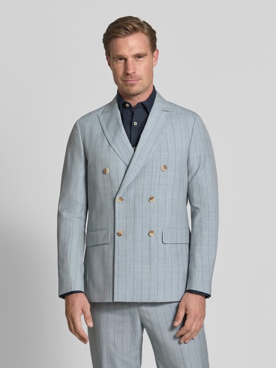 Matinique Slim Fit Sakko aus Wolle mit Doppelreihe Hellblau 4