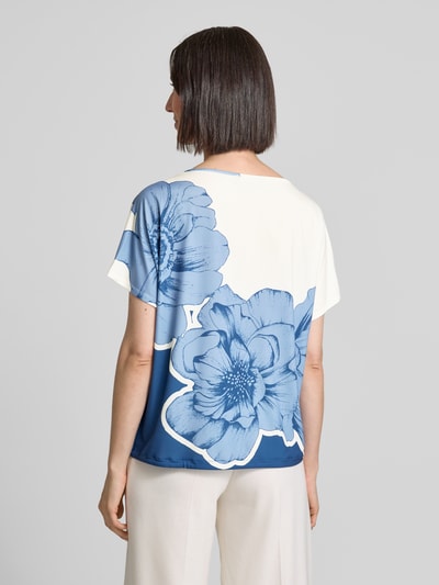 Oui T-Shirt mit Tunnelzug am Saum Hellblau 5