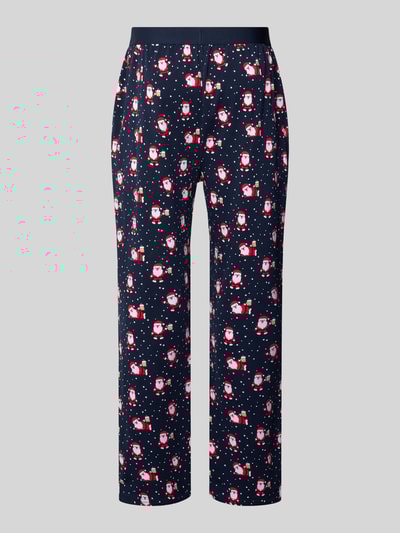 Christian Berg Men Pyjamabroek met elastische logoband Donkerblauw - 3