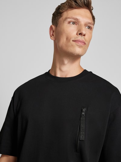 HUGO T-Shirt mit Brusttasche Black 3