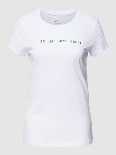 ARMANI EXCHANGE T-Shirt mit Label-Detail (weiss) online kaufen