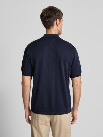 Tommy Hilfiger Regular Fit Overshirt aus reinem Baumwoll-Strick Dunkelblau 5