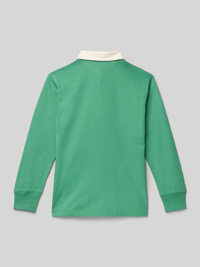 Polo Ralph Lauren Teens Sweatshirt met kentkraag, model 'RUGBY' Groen - 3