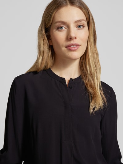 Jake*s Casual Blusenshirt mit kurzer verdeckter Knopfleiste Black 3