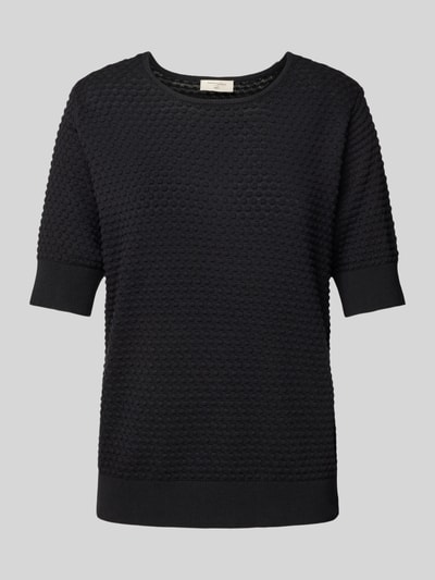 FREE/QUENT Gebreide pullover met structuurmotief, model 'Dodo' Zwart - 2