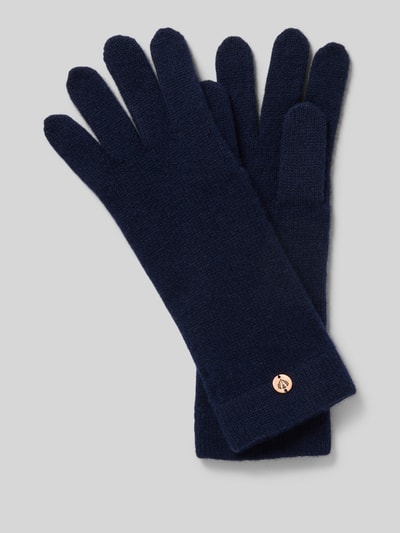 Fraas Kasjmier handschoenen met labelapplicatie Donkerblauw - 1