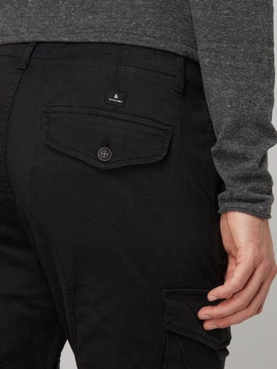 Jack & Jones Tapered fit cargobroek met stretch  Zwart - 3