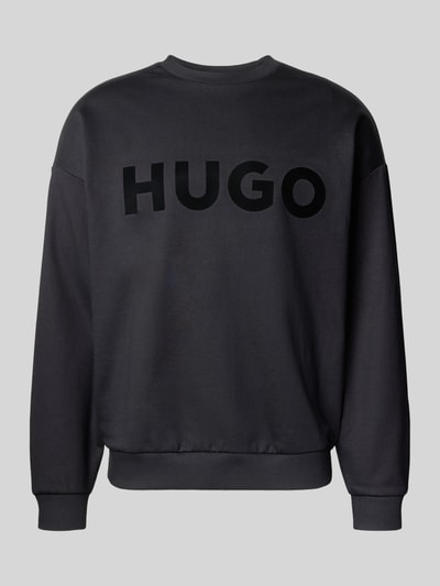HUGO Comfort fit sweatshirt van puur katoen, model 'DINEX' Zwart - 2