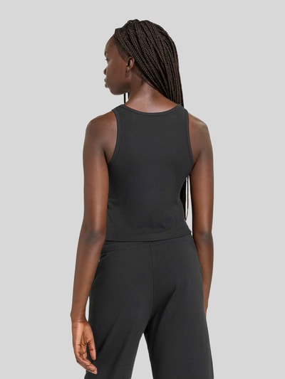 adidas Sportswear Cropped Tanktop aus Baumwoll-Mix in Feinripp Black 4