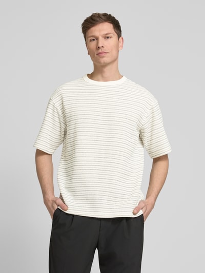 Casual Friday Oversized T-Shirt mit Stehkragen Modell 'FREDERIK' Offwhite 4