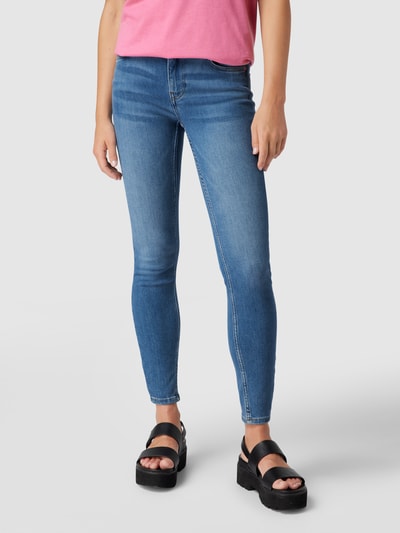 REVIEW Skinny Jeans mit Label-Patch Dunkelblau 4