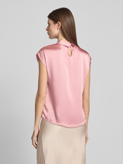 Neo Noir Blusenshirt aus Satin mit Knotendetail Modell 'Fleur Drapy' Rose 5