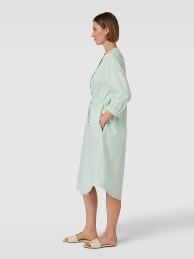 MaxMara Leisure Sukienka midi z tunelem i wiązanym paskiem model ‘SHEREE’ Miętowy 4